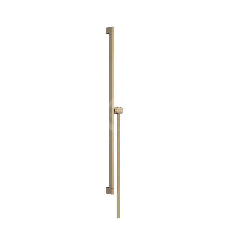 Hansgrohe Unica - Barre de douche 66 mm, avec flexible, bronze brossé 24404140