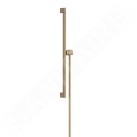 Hansgrohe Unica - Barre de douche 95 mm, avec flexible, bronze brossé 24405140
