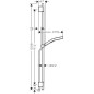 Hansgrohe Rainfinity - Set pomme de douche, barre et flexible, 3 jets, chrome noir brossé 28743340