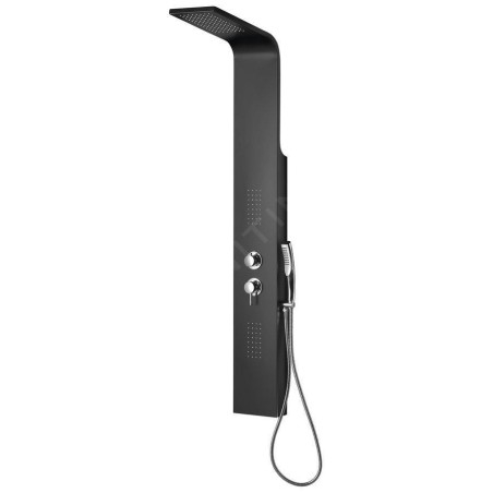 Sapho Douches - Panneau de douche Jacob avec mitigeur, 200x1500 mm, noir mat WN683