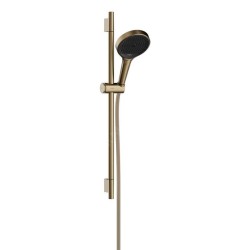 Hansgrohe Rainfinity - Set de pommeau de douche, barre et flexible, 3 jets, bronze brossé 28745140