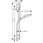 Hansgrohe Rainfinity - Set de pommeau de douche, barre et flexible, 3 jets, bronze brossé 28745140