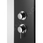 Sapho Douches - Panneau de douche Jacob avec mitigeur, 200x1500 mm, noir mat WN683