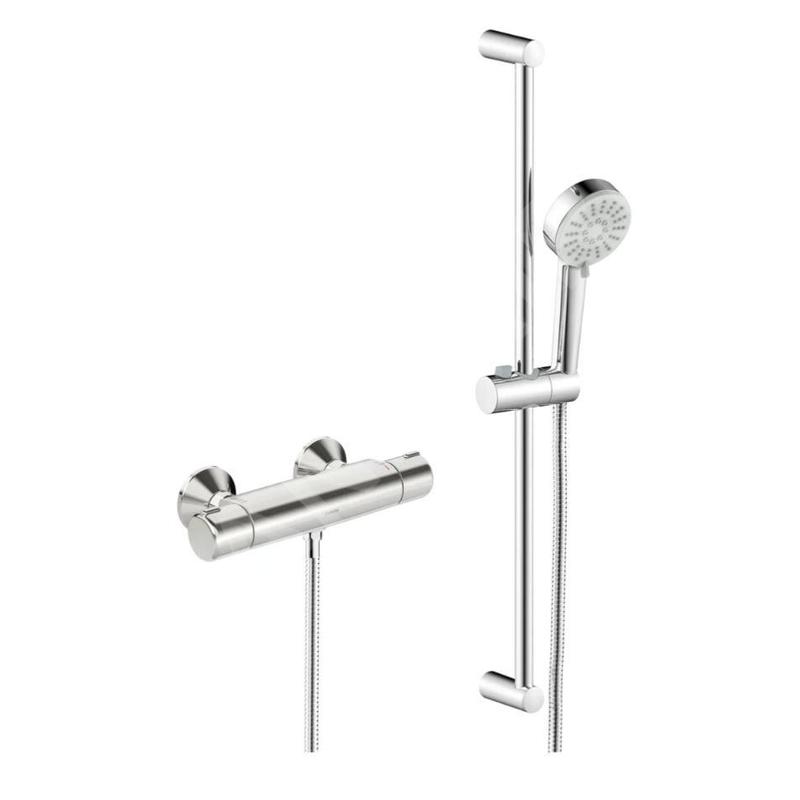 Hansa Basic - Set de douche avec thermostat, 3 jets, chrome 55150131