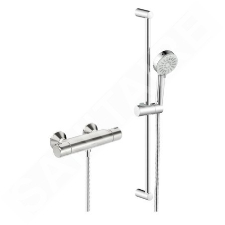 Hansa Basic - Set de douche avec thermostat, 3 jets, chrome 55150131