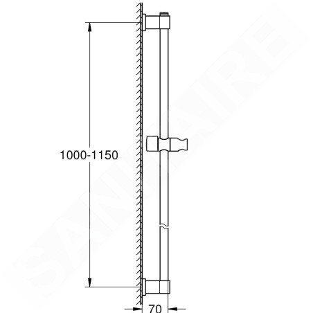 Grohe Vitalio Universal - Barre de douche 115 cm, chrome 26970001