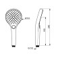 Hansa Viva - Pommeau de douche, 3 jets, chrome 44330300