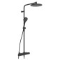 Hansa Viva - Set de douche avec thermostat, diamètre 25 mm, 3 jet, noir mat 6515920133