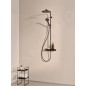 Hansa Viva - Set de douche avec thermostat, diamètre 25 mm, 3 jet, noir mat 6515920133