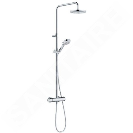 Kludi Dive - Set de douche avec thermostat, diamètre 20 cm, 3 jets, chrome 6807905-00