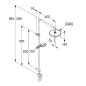 Kludi Dive - Set de douche sans mitigeur, diamètre 20 cm, 3 jets, chrome 6808005-00