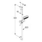 Kludi Dive - Set pommeau de douche, barre et flexible, 3 jets, chrome 6863005-00