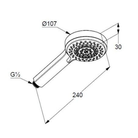 Kludi Dive - Pommeau de douche, 3 jets, chrome 6883005-00