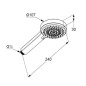Kludi Dive - Pommeau de douche, 3 jets, chrome 6883005-00