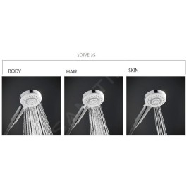 Kludi Dive - Pommeau de douche, 3 jets, chrome 6883005-00