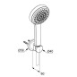 Kludi Dive - Set de pommeau de douche, support et flexible, chrome 6885005-00