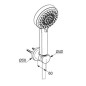 Kludi Dive - Set de pommeau de douche, support et flexible, 3 jets, chrome 6895005-00