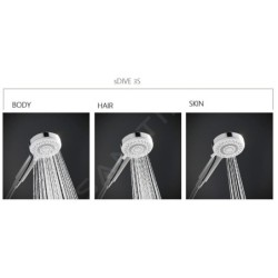 Kludi Dive - Set de pommeau de douche, support et flexible, 3 jets, chrome 6895005-00