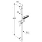 Kludi Dive - Set pommeau de douche, barre et flexible, chrome 6961005-00