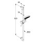 Kludi Dive - Set pommeau de douche, barre et flexible, 3 jets, chrome 6963005-00