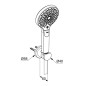 Kludi Dive - Set de pommeau de douche, support et flexible, 3 jets, chrome 6995005-00