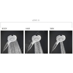 Kludi Dive - Set de pommeau de douche, support et flexible, 3 jets, chrome 6995005-00