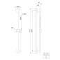 Steinberg 340 - Set de pommeau de douche, barre et flexible, noir 340 1600 S