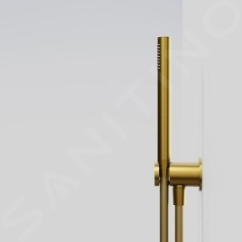 Steinberg 340 - Set de pommeau de douche, support et flexible, or brossé 340 1670 BG