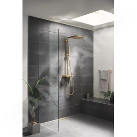 Grohe Euphoria SmartControl - Colonne de douche Cube 310 Duo avec thermostat, 2 jets, Cool Sunrise 26508GL0
