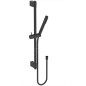 Ideal Standard Idealrain - Set de pommeau de douche, barre et flexible, noir soyeux A7616XG