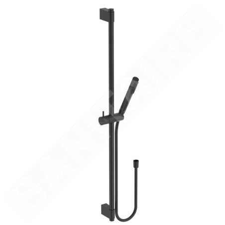 Ideal Standard Idealrain - Set de pommeau de douche, barre et flexible, noir soyeux A7617XG