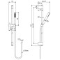 Ideal Standard Idealrain - Set de pommeau de douche, barre et flexible, noir soyeux A7617XG