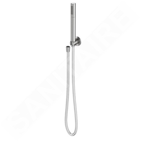 Cersanit Inverto - Set de pommeau de douche, support et flexible, nickel S951-401
