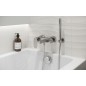 Cersanit Inverto - Set de pommeau de douche, support et flexible, nickel S951-401