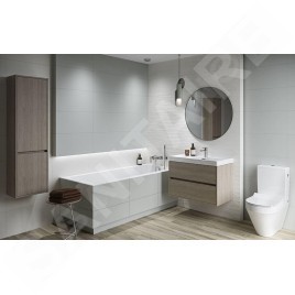 Cersanit Inverto - Set de pommeau de douche, support et flexible, nickel S951-401