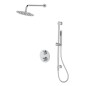 Cersanit Zen - Set de douche avec thermostat encastré, avec corps d’encastrement, diamètre 25 cm, chrome S952-032