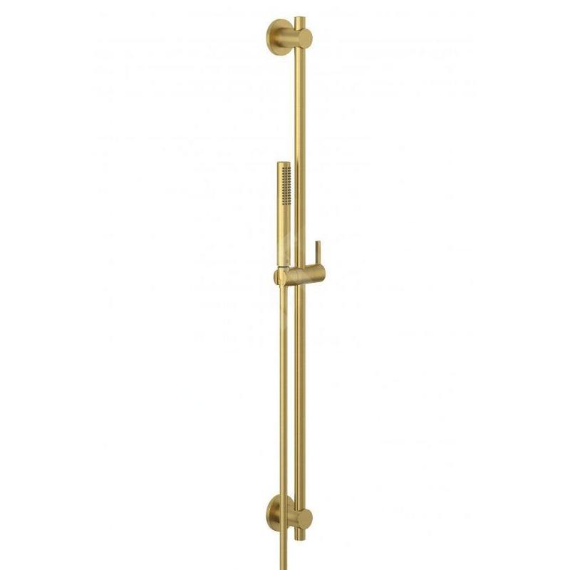Kludi Nova Fonte - Set de pommeau de douche, barre et flexible, or brossé 20840N0-15