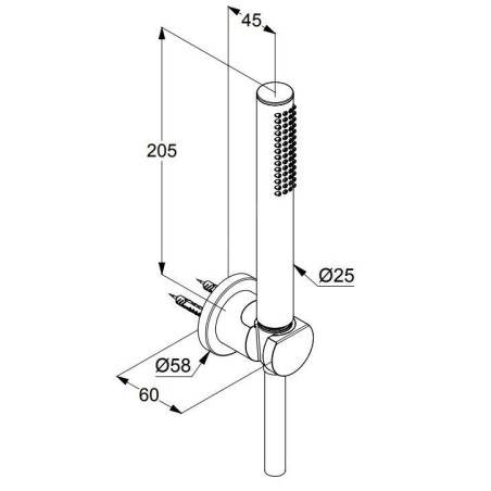 Kludi Nova Fonte - Set de pommeau de douche, support et flexible, or brossé 20850N0-15