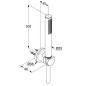 Kludi Nova Fonte - Set de pommeau de douche, support et flexible, or brossé 20850N0-15