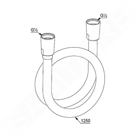 Kludi Flexibles de douche - Flexible de douche, 125 cm, or brossé 61071N0-00