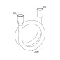 Kludi Flexibles de douche - Flexible de douche, 125 cm, or brossé 61071N0-00