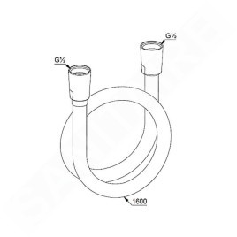 Kludi Flexibles de douche - Flexible de douche, 160 cm, or brossé 61072N0-00