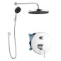 kielle Oudee - Set de douche avec mitigeur encastré, 2 sorties, avec accessoires et corps d’encastrement, chrome 20602SP20 kielle Oudee - Set de douche avec mitigeur encastré, 2 sorties, avec accessoires et corps d’encastrement, chrome 20602SP20