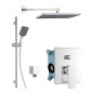 kielle Arkas I - Set de douche avec mitigeur encastré, 2 sorties, avec accessoires et corps d’encastrement, chrome 20611SP10 kielle Arkas I - Set de douche avec mitigeur encastré, 2 sorties, avec accessoires et corps d’encastrement, chrome 20611SP10