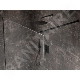 Ravak Flat - Set de douche avec mitigeur encastré, corps d’encastrement, 25x25 cm, noir X07S071