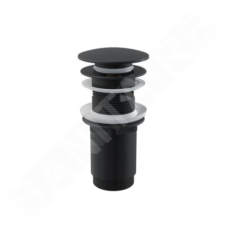kielle Garnitures de vidage - Garniture de vidage, ClickClack, métal, noir mat 30901024