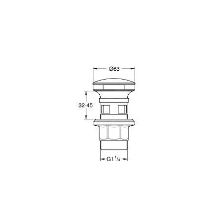 Grohe Accessoires - Garniture de vidagePush-Open 1 1/4, chrome 40824000