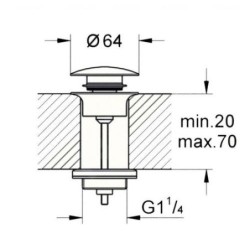 Grohe Garnitures de vidage - Bonde de vidage, Cool Sunrise brossé 65807GN0