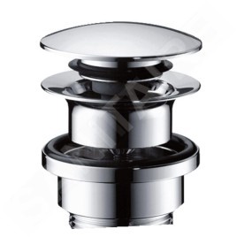 Hansgrohe Garnitures de vidage - Garniture de vidage Push-Open pour mitigeurs de lavabo et bidet, chrome 50100000