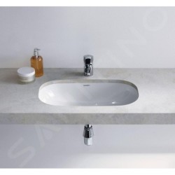 Duravit D-Code - Vasque à encastrer 495x290 mm, sans trou, blanc alpin 0338490000